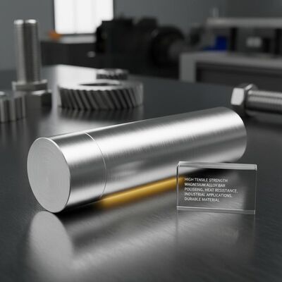 Barre en alliage de magnésium à haute résistance à la traction, polie, résistante à la chaleur, adaptée aux applications industrielles, durable et matériau