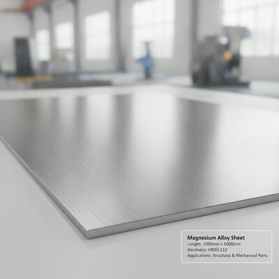 Longueur 1000 mm 6000 mm Ligne métallique en alliage de magnésium fournissant une dureté HB90 110 Convient pour les pièces structurelles et mécaniques